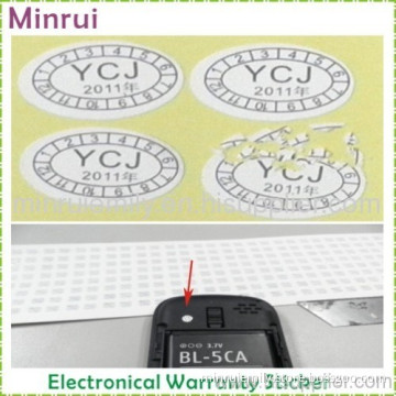Oval Tamper Proof Stickers,electronics Warranty Stickers Printing,void Labels 